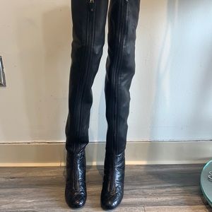 Chanel high boots black